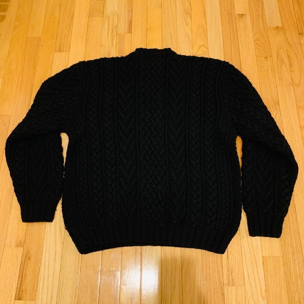 Vintage Mens J. Crew Wool Irish Fisherman Sweater - Picture 2 of 7